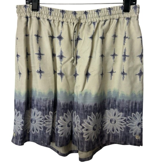 Tommy Bahama Womens L Calypso Tap 100% Silk Floral Hawaiian Drawstring  Shorts - Picture 1 of 5